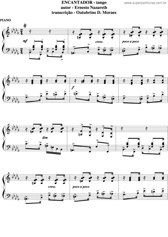 Partitura da música Encantador v.2