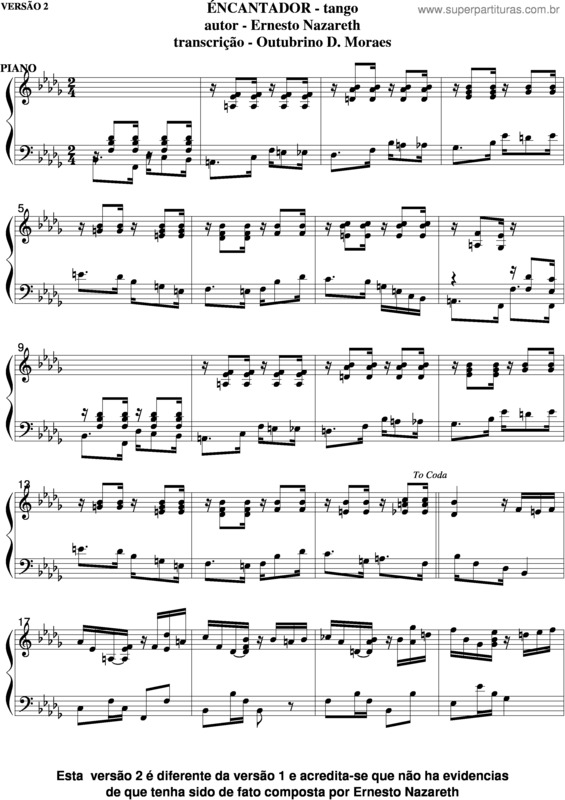 Partitura da música Encantador v.3