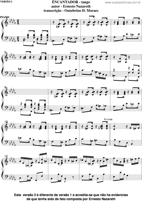 Partitura da música Encantador v.3