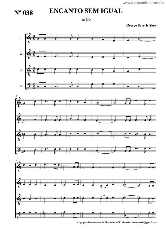 Partitura da música Encanto Sem Igual v.3