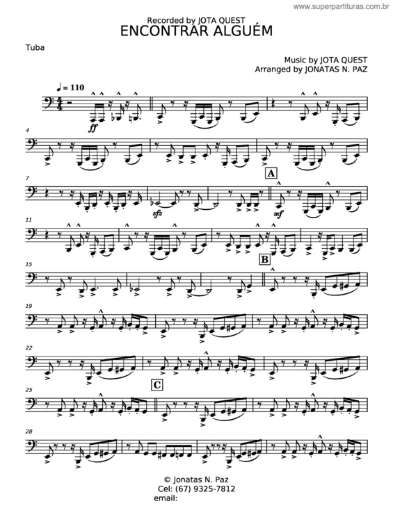Partitura da música Encontrar Alguem – Jota Quest