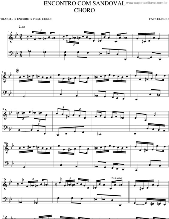 Partitura da música Encontro Com Sandoval v.2