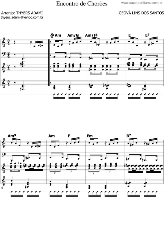 Partitura da música Encontro De Chorões v.2