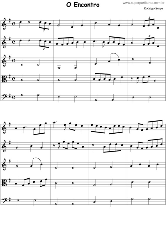 Partitura da música Encontro v.4