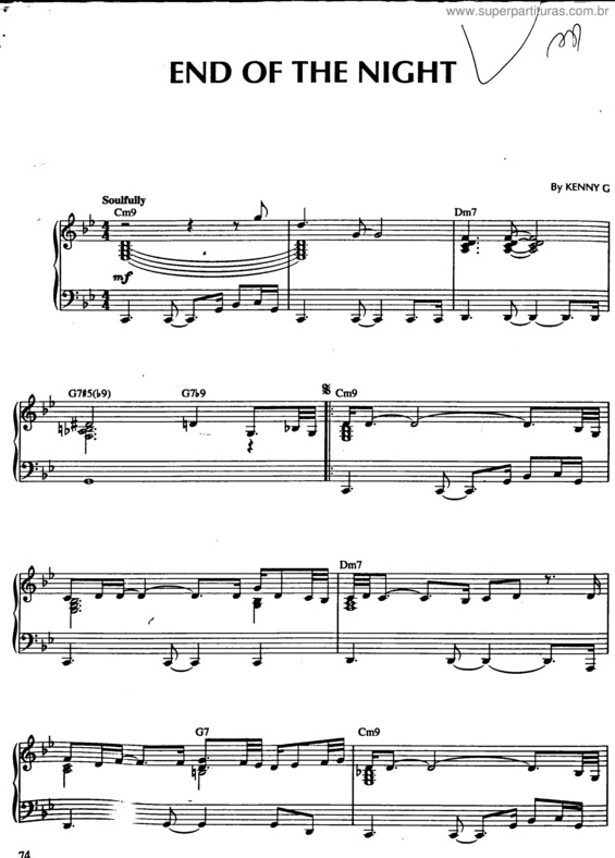 Partitura da música End Of The Night v.2