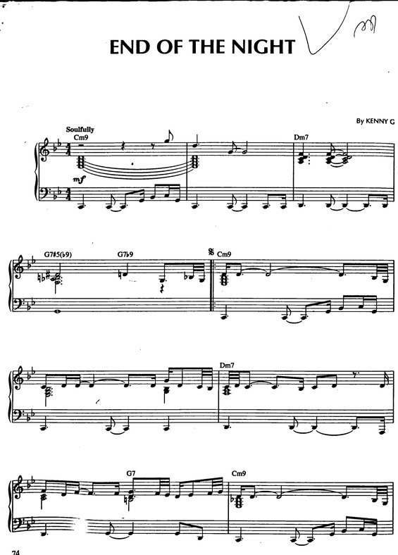 Partitura da música End of The Night v.3