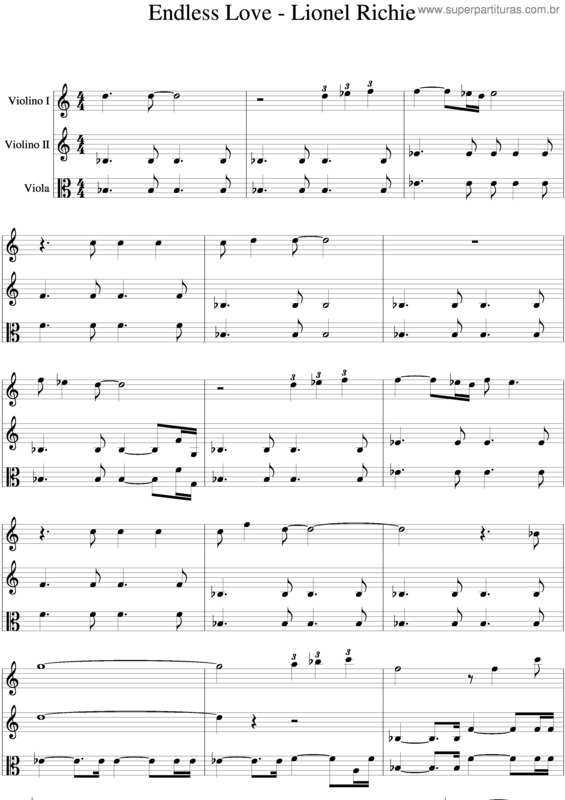 Partitura da música Endless Love v.2