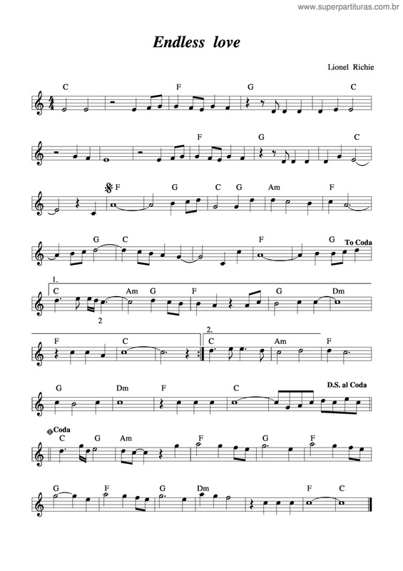 Partitura da música Endless Love v.8