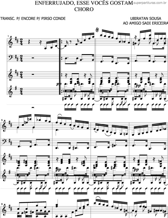 Partitura da música Enferrujado,Esse Vocês Gostam