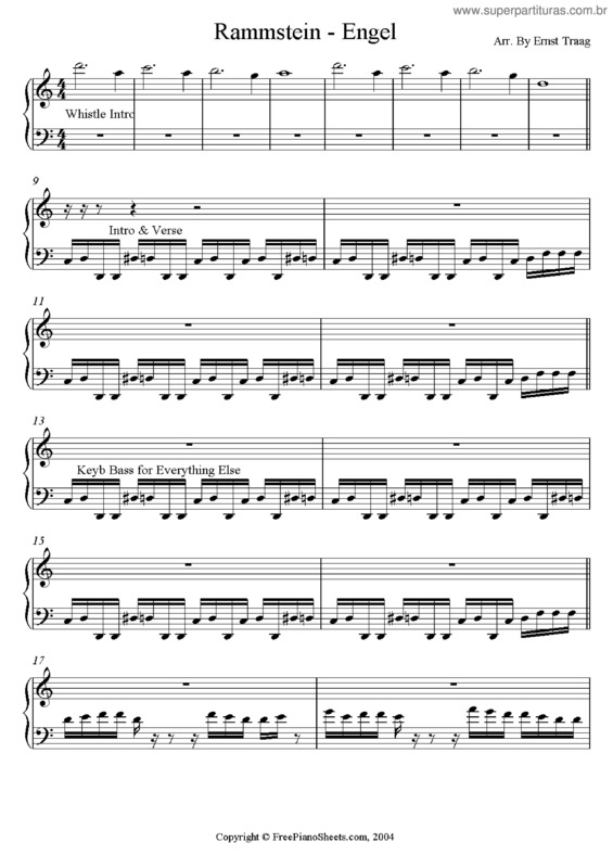 Partitura da música Engel