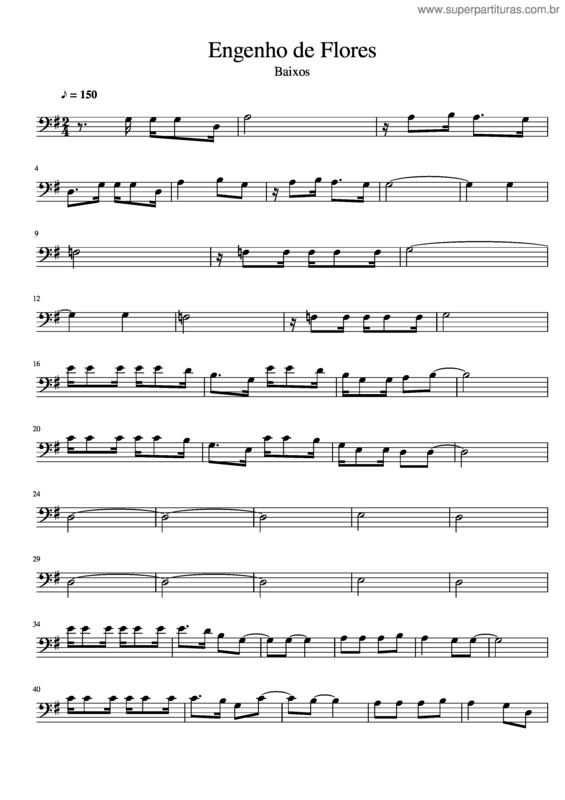 Partitura da música Engenho De Flores v.3