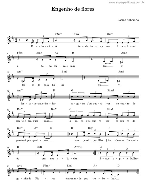Partitura da música Engenho De Flores v.6