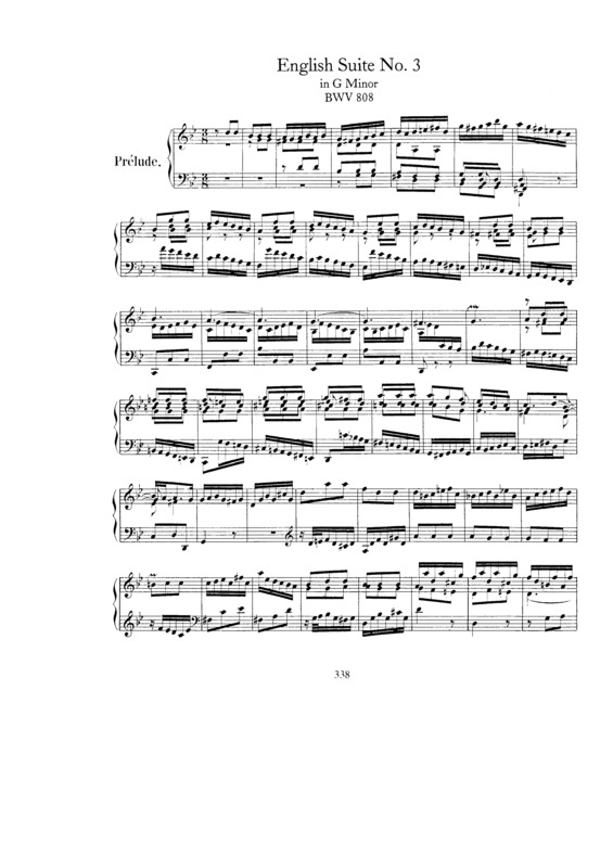 Partitura da música English Suite No. 3