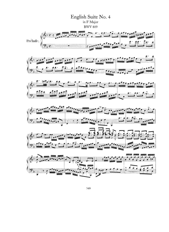 Partitura da música English Suite No. 4