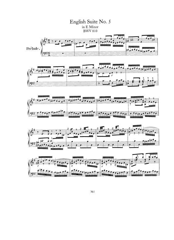 Partitura da música English Suite No. 5