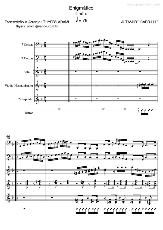 Partitura da música Enigmático v.2