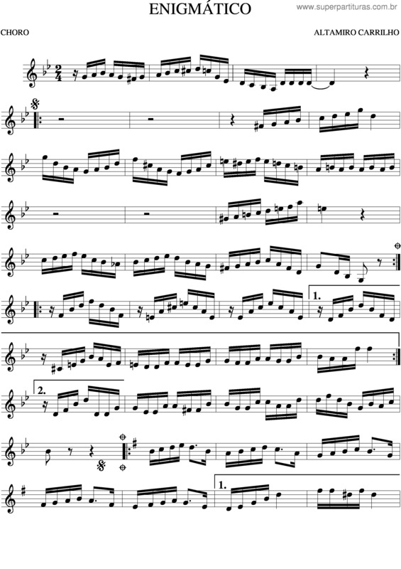 Partitura da música Enigmático v.3