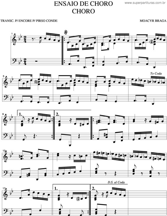 Partitura da música Ensaio De Choro v.3