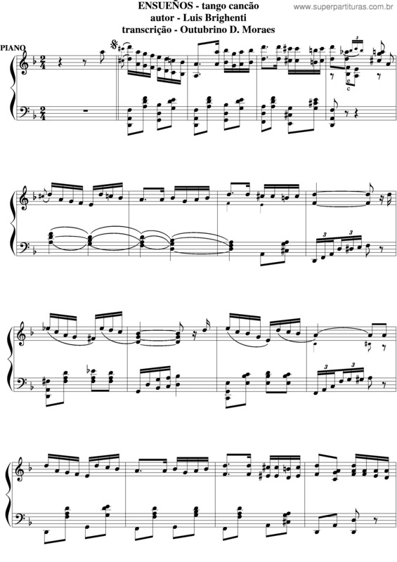 Partitura da música Ensueño