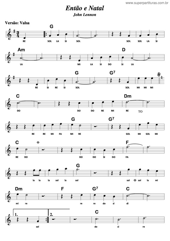 Partitura da música Então é Natal v.11