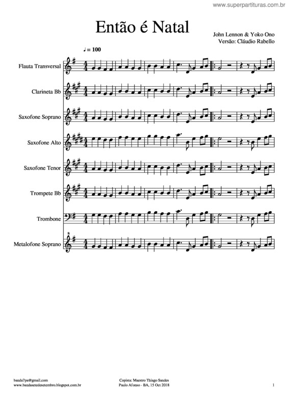 Partitura da música Então É Natal v.13