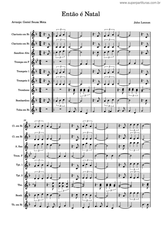 Partitura da música Então É Natal v.15