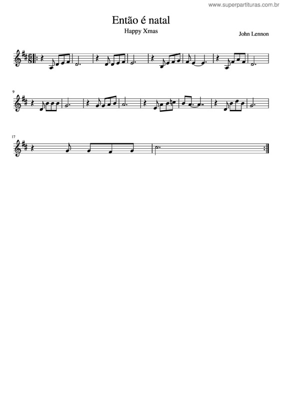Partitura da música Então É Natal v.17