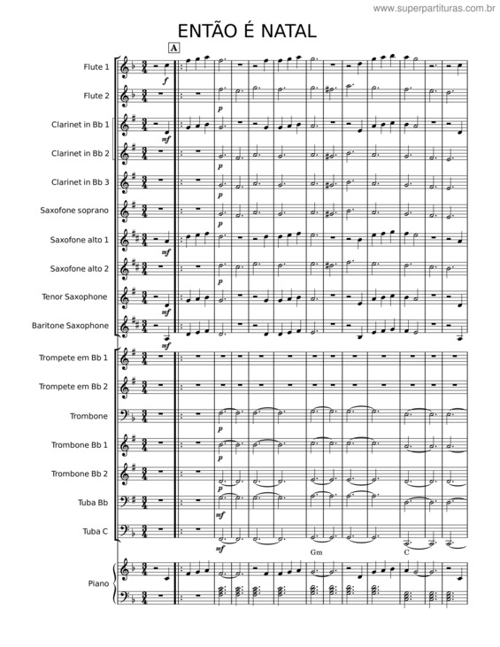 Partitura da música Então É Natal v.18