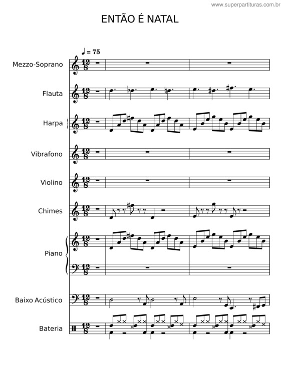 Partitura da música Então É Natal v.20