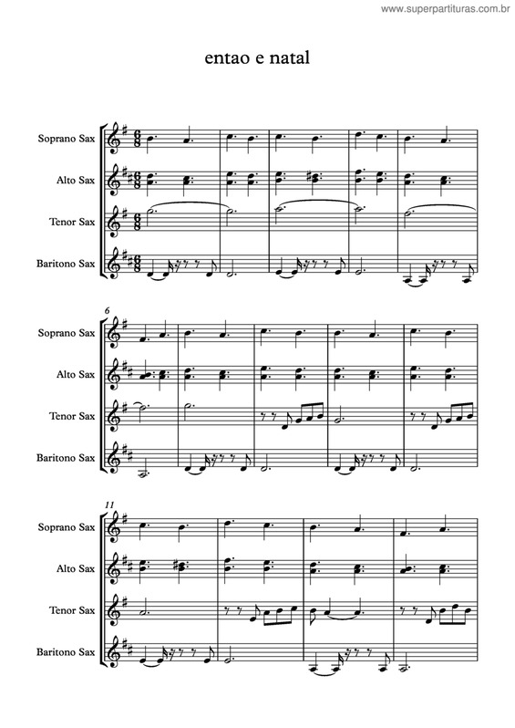 Partitura da música Então É Natal v.6