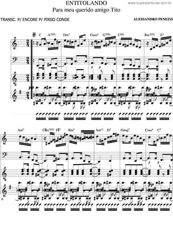 Partitura da música Entitolando v.2