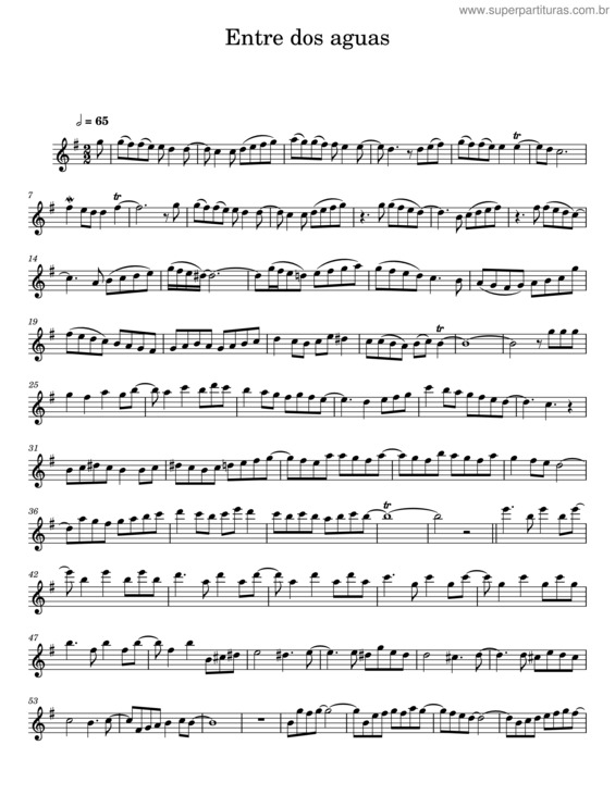 Partitura da música Entre Dos Aguas v.5