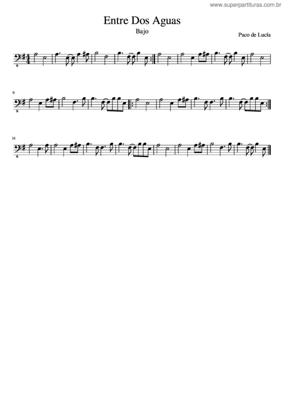 Partitura da música Entre Dos Aguas v.7