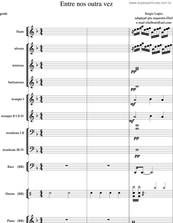 Partitura da música Entre Nos Outra Vez