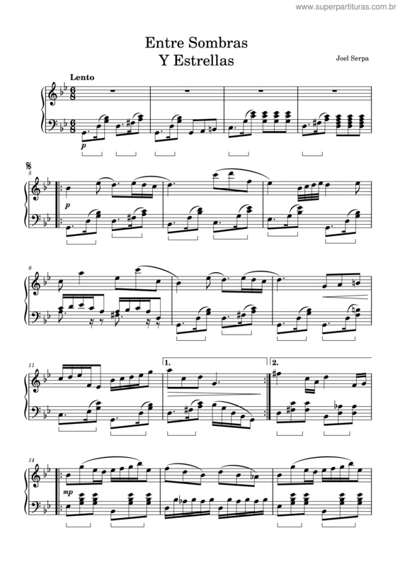 Partitura da música Entre Sombras Y Estrellas – Joelserpa06