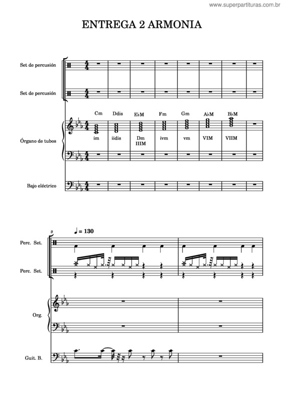 Partitura da música Entrega 2 Armonia