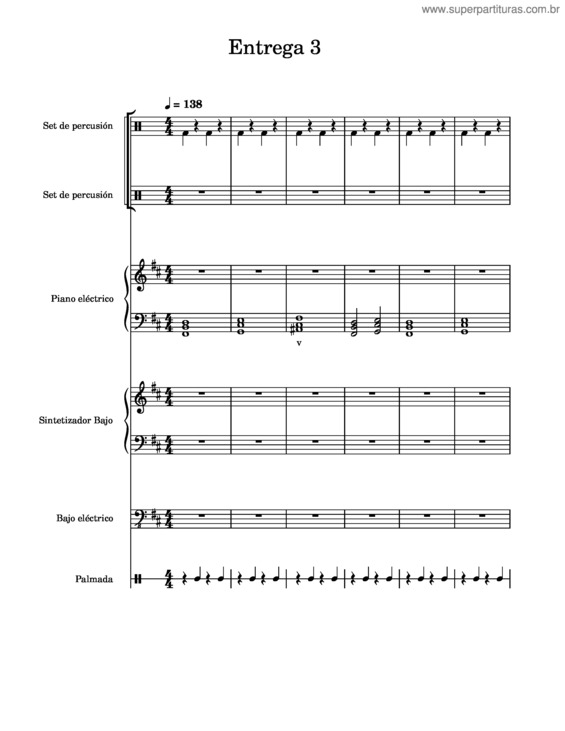 Partitura da música Entrega 3 v.2