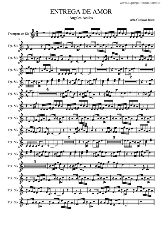 Partitura da música Entrega De Amor