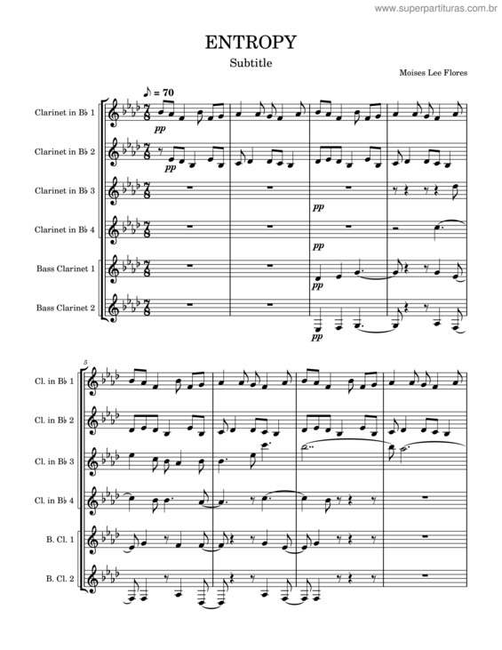 Partitura da música Entropy