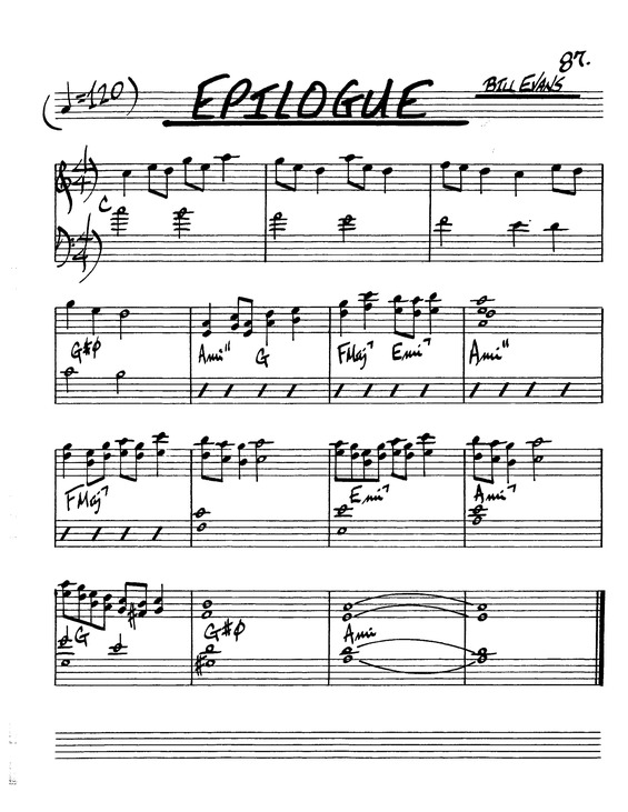 Partitura da música Epilogue v.2