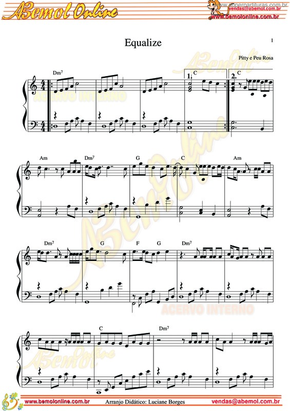 Partitura da música Equalize v.2