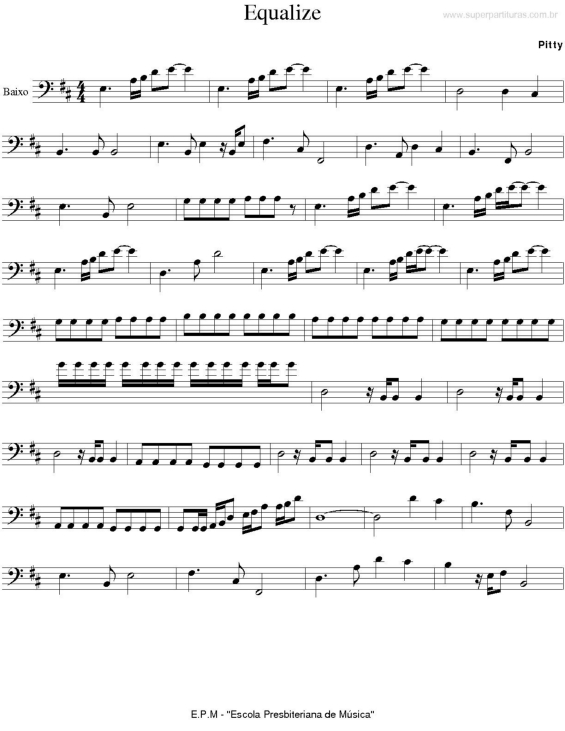 Partitura da música Equalize