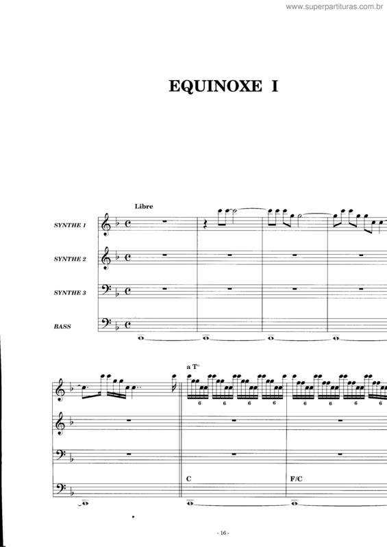 Partitura da música Equinoxe I