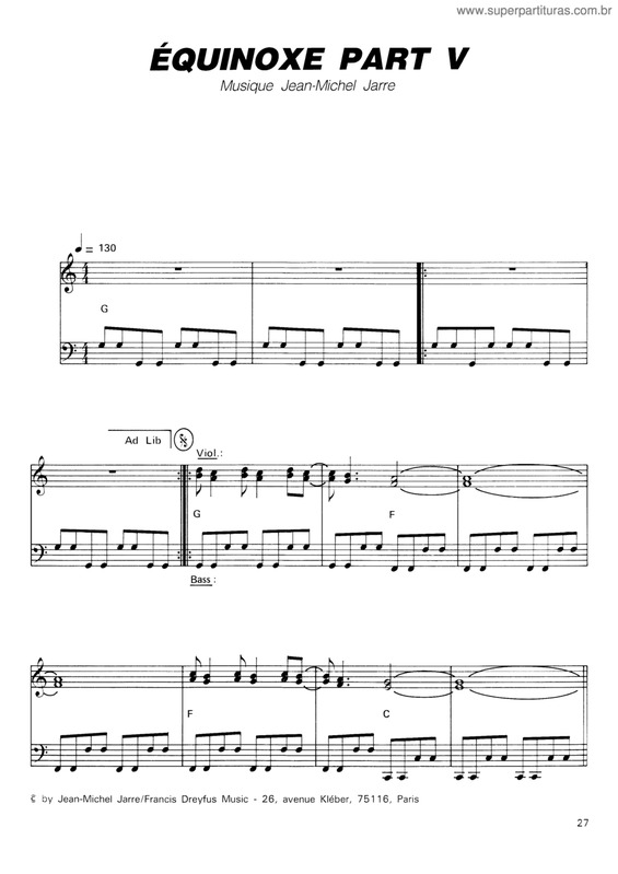 Partitura da música Equinoxe Part 5