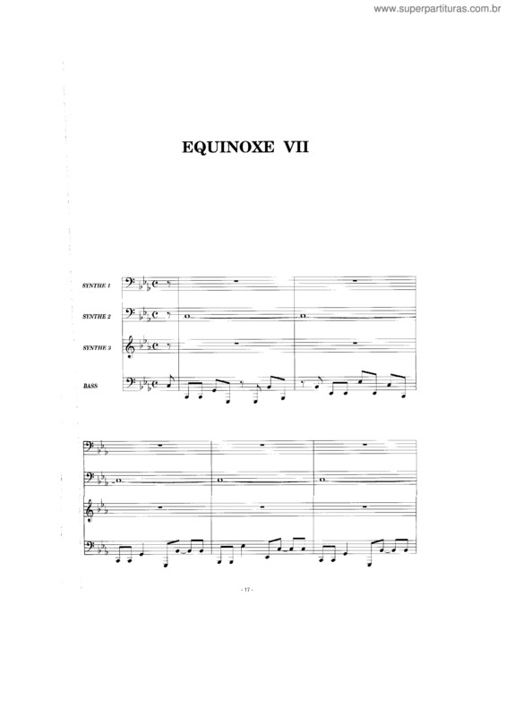 Partitura da música Equinoxe VII