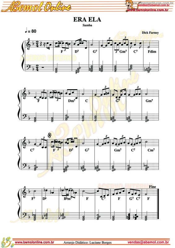 Partitura da música Era Ela v.3