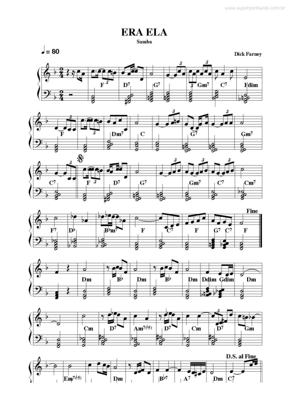 Partitura da música Era Ela