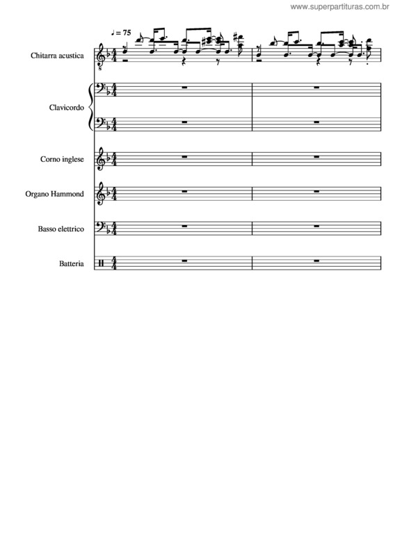 Partitura da música Era Inverno