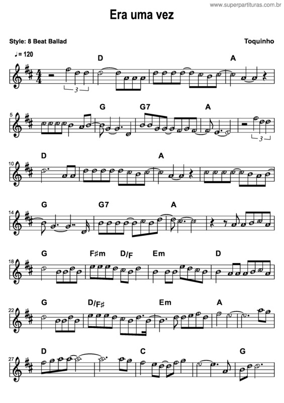 Partitura da música Era Uma Vez v.14