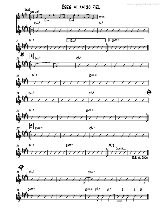 Partitura da música Eres Amigo Fiel